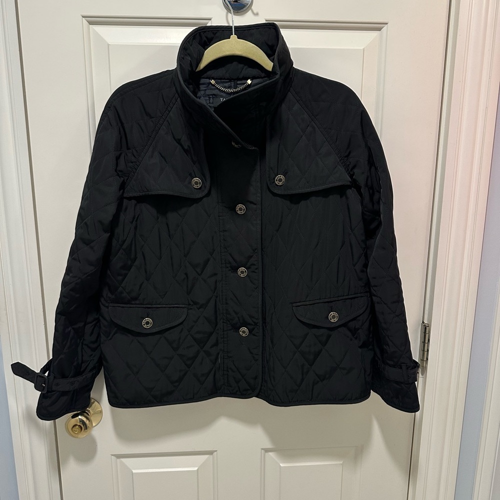 EUC Talbots Lightweight Black Quilted Jacket
